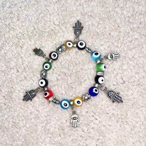 hamsa hand / evil eye bracelet